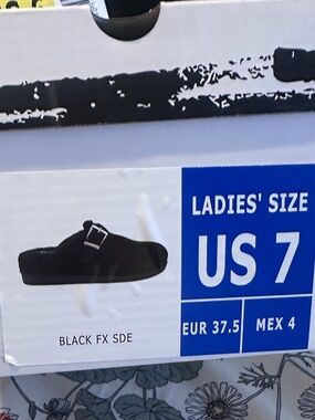 Black Ladies' Slip-On Buckle  - US 7